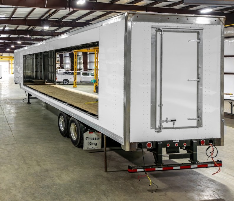Custom specialty trailer build for specialized equipment transport